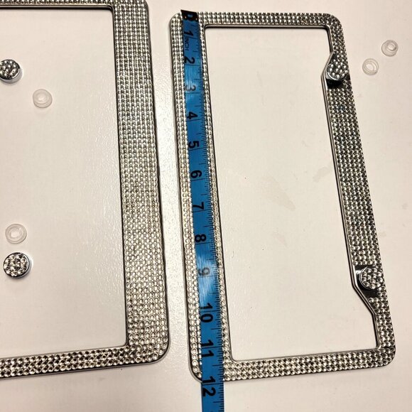 Rhinestone Crystal Bling Car Plate Frames - Picture 4 of 11